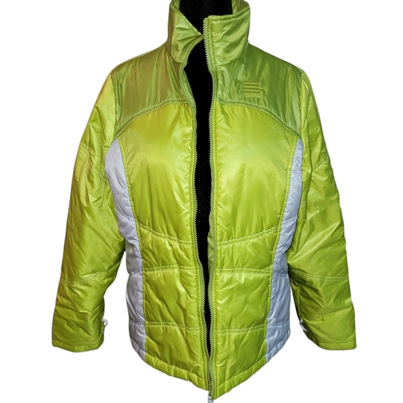 Lands' End Green & White Ski Jacket Size S 6-8 - Picture 6 of 10